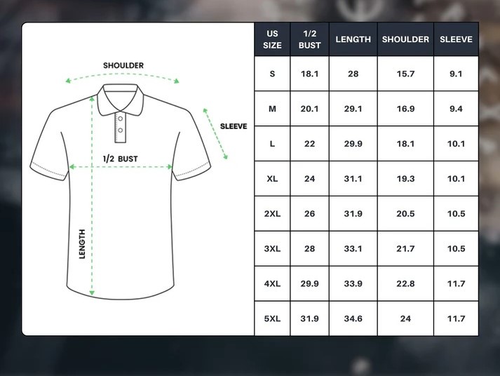 Size Chart Polo